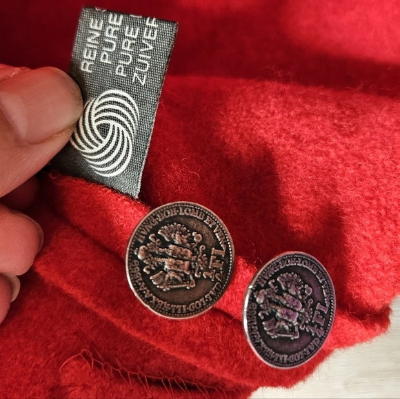 Elegance Seiler Red Jacket Cardigan Vintage Wool Cow Graphic - Picture 12 of 12